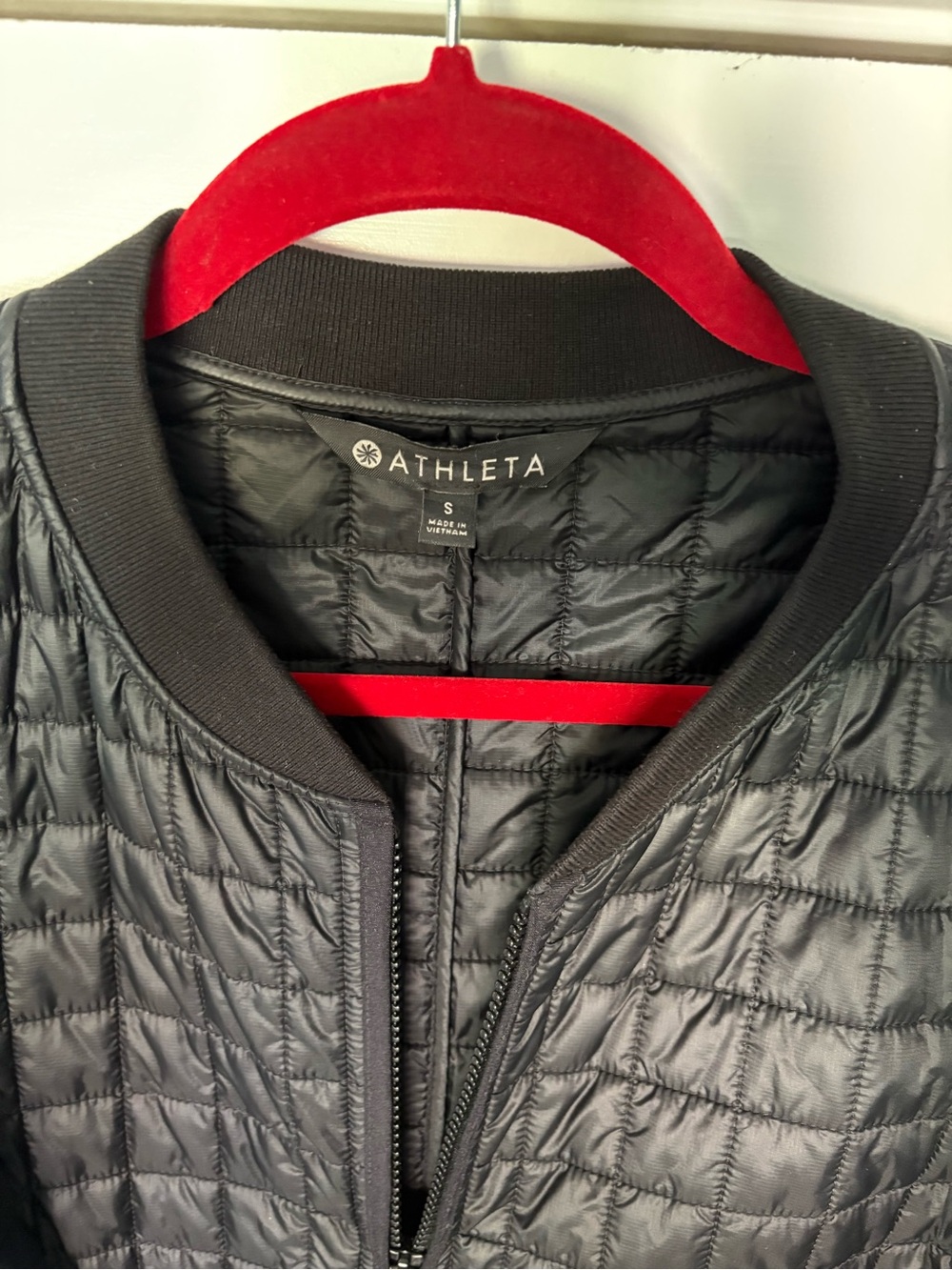 Athleta Quilted Longline Black Puffer Coat - Picture 4 of 7